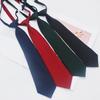 Korean Style Black Solid Color Tie - 7cm Women's Fashion Casual JK Uniform Accessory