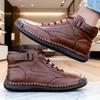 Женские уличные ботинки Bare Винтажные классические кожаные рабочие ботинки ручной работы Мягкая подошва Удобные повседневные лоферы Мужские туфли для вождения