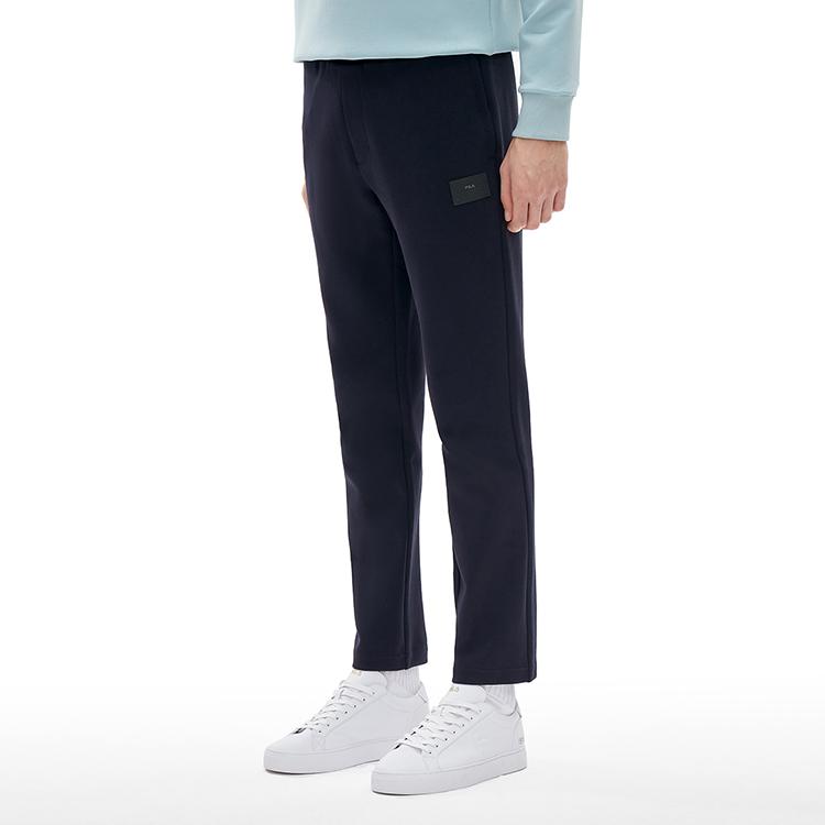 FILA Knitted Sweatpants Men's Legend Blue Moderate Straight Fit Pants F11M211601FNV