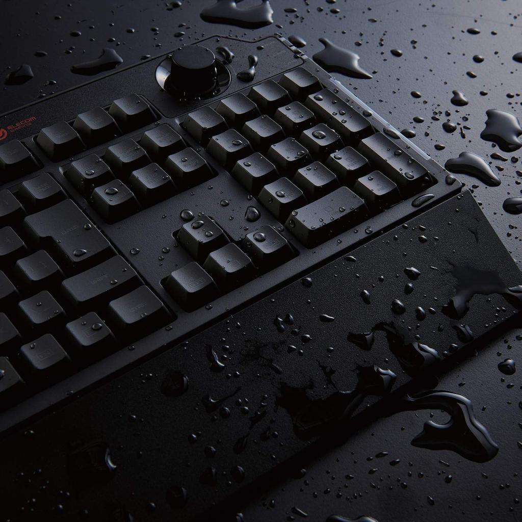 ELECOM Gaming Keyboard Wired with Removable Wrist Rest Volume Dial Membrane Full Key Black TK-G02UMBK