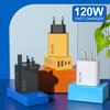 Зарядное устройство 120 Вт USB C PD Быстрая зарядка 4 порта Charge 3.0 Type C USB Зарядные устройства для телефона Адаптер быстрой зарядки Для iPhone Samsung Xiaomi Huawei