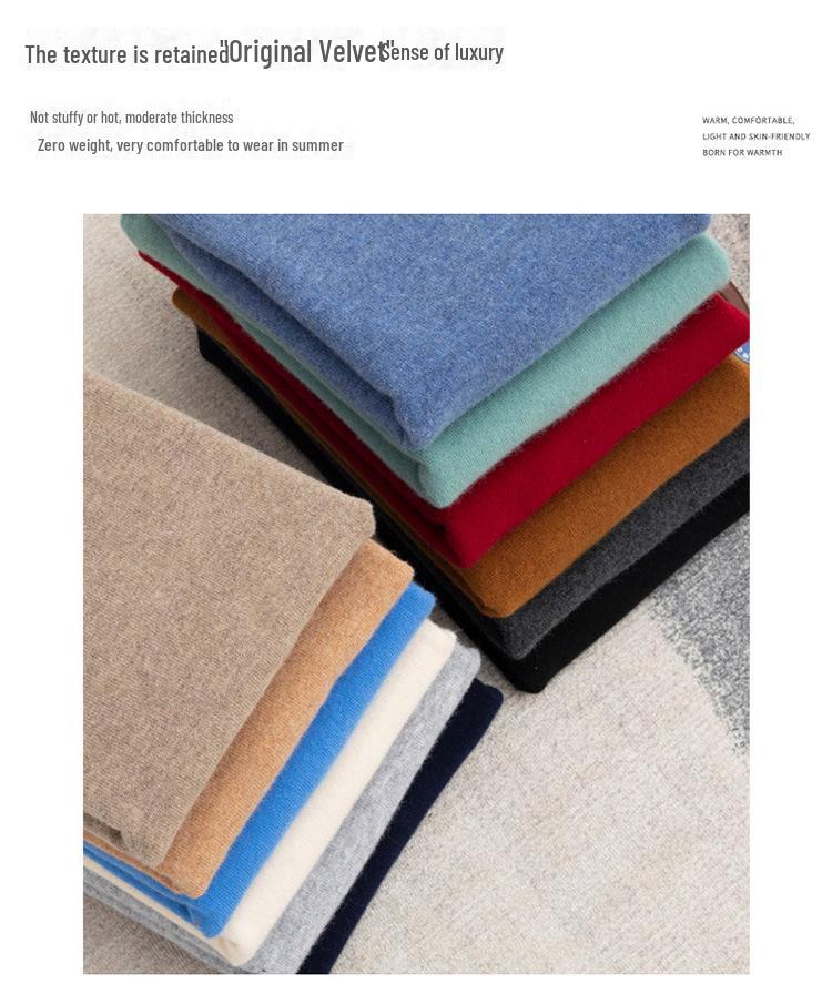 Мужской свитер из кашемировой шерсти с короткими рукавами на осень и зиму