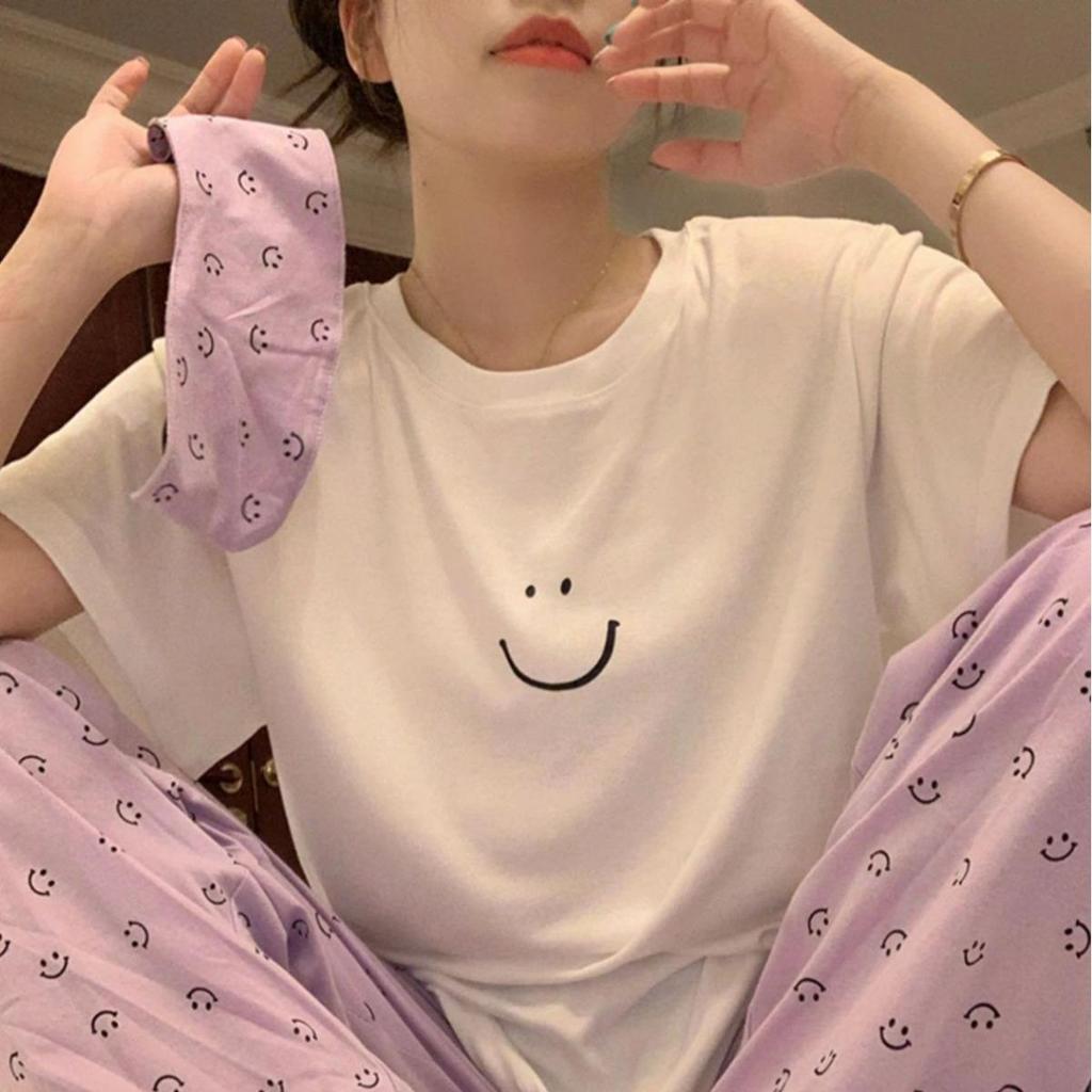 Комплект женской пижамы в клетку из шелка в корейском стиле - Домашняя одежда с длинным рукавом для весны и осени