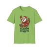 Unisex Softstyle T-Shirt Santa Skateboard Sleigh Funny Holiday Christmas