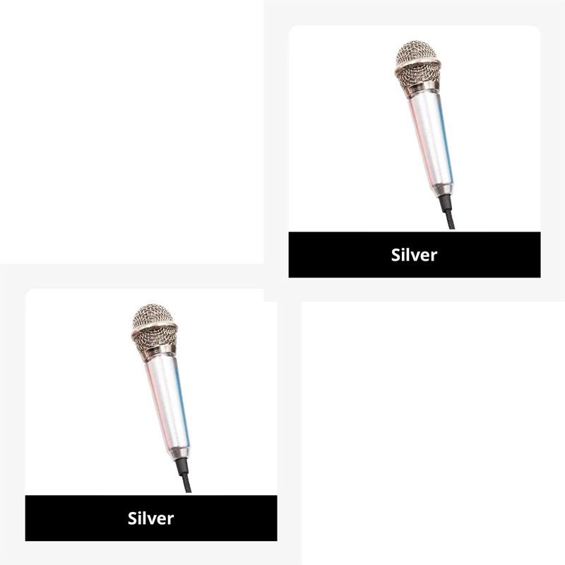 1/3pcs Portable 3.5mm Stereo Studio Mic KTV Karaoke Mini Microphone For Smart Phone Laptop PC Desktop Handheld Audio Microphone