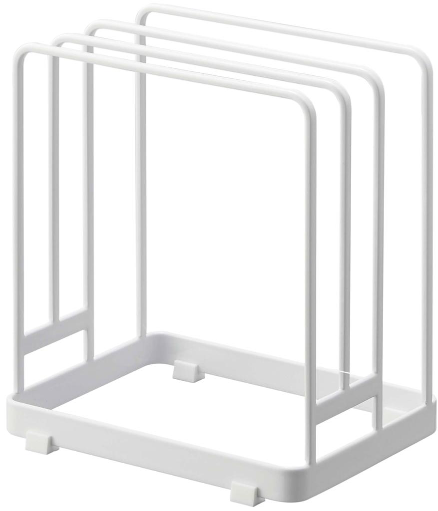 Yamazaki Jitsugyo 6178 Cutting Board Stand for Holding Round Cutting Approximately W16 X X Freestanding Cutting Board Stand Boards, White, D11.8