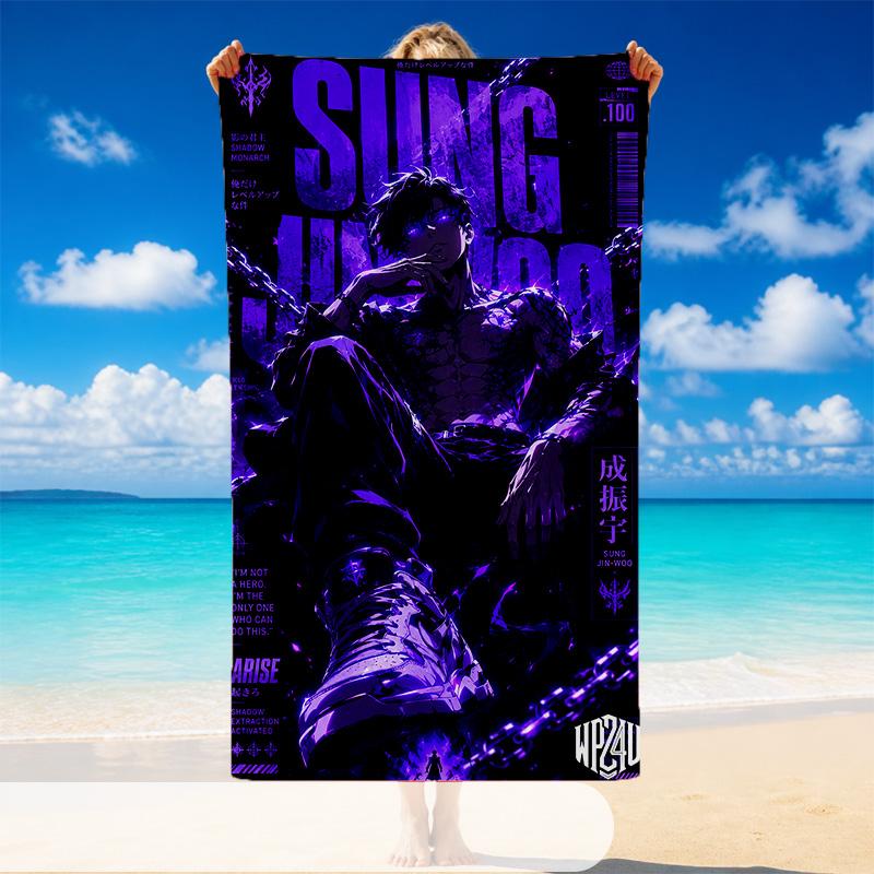 Solo Leveling Beach Towel, Soft Large Absorbent Towel For Beach Swimming Pool Travel Vacation