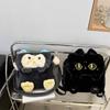 Новая мультяшная плюшевая маленькая черная кошка пингвин сумка через плечо милая универсальная для студентов большой емкости животные плюшевые рюкзаки
