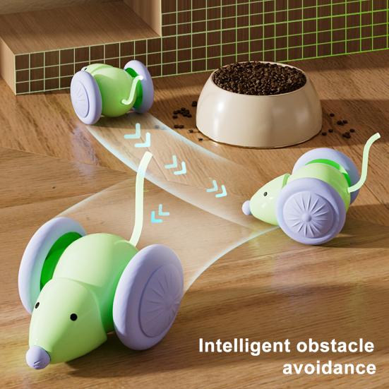 Электрическая мышь кошка интерактивная игрушка умная мышь кошка со светодиодным хвостом стимулируется