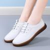 Leather Shoes New Women's Single Shoes Spring and Autumn Flat-soled Women's Shoes Beef Tendon Outdoor Beanie Shoes Non-slip and Lightweight