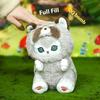 Kawaii Cartoon Plush Pendant Keychain Cross Dressing Raccoon Shark Cat Cosplay Bag Pendant Cute Doll Toy Soft Keyring for Bags
