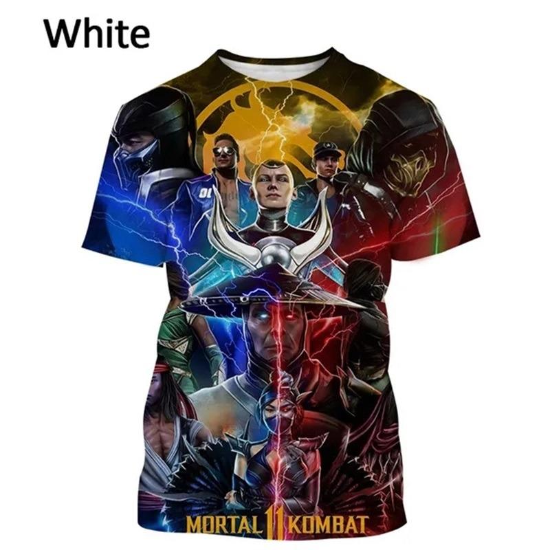 Игровой Футболка Mortal Kombat Для Мужчин Крутая С Коротким Рукавом Топы Модная Повседневная Оверсайз Уличная Футболка Ropa Hombre