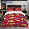 Spongebob Squarepants Yellow Background Threepiece Set 1 Duvet Cover 2 Pillowcase Without Core Duvet Cover And Pillowcase
