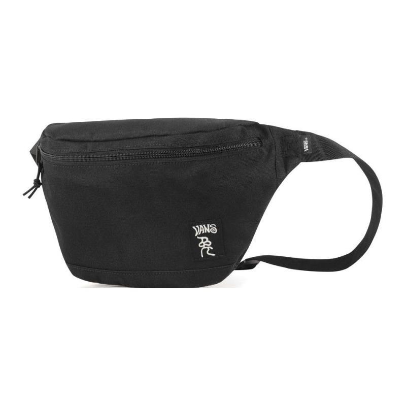 Vans Поясная сумка из полиэстера с коллаборацией по китайскому зодиаку Год Кролика, маленькая сумка через плечо унисекс черная Vans VN0008YDBLK