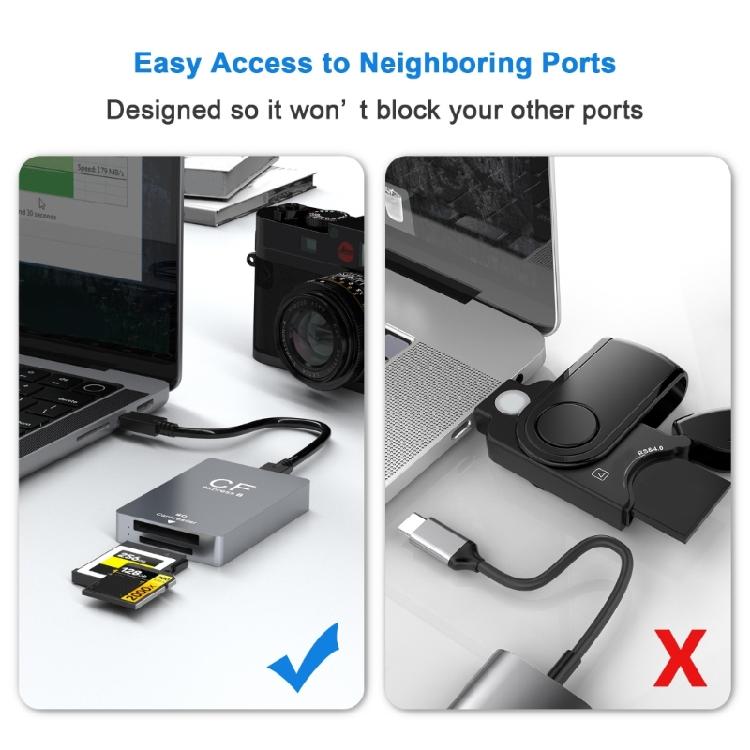 Устройство чтения карт CFexpress Type B USB 3.2 Адаптер для надежной передачи данных для профессиональных кинематографистов создателей контента