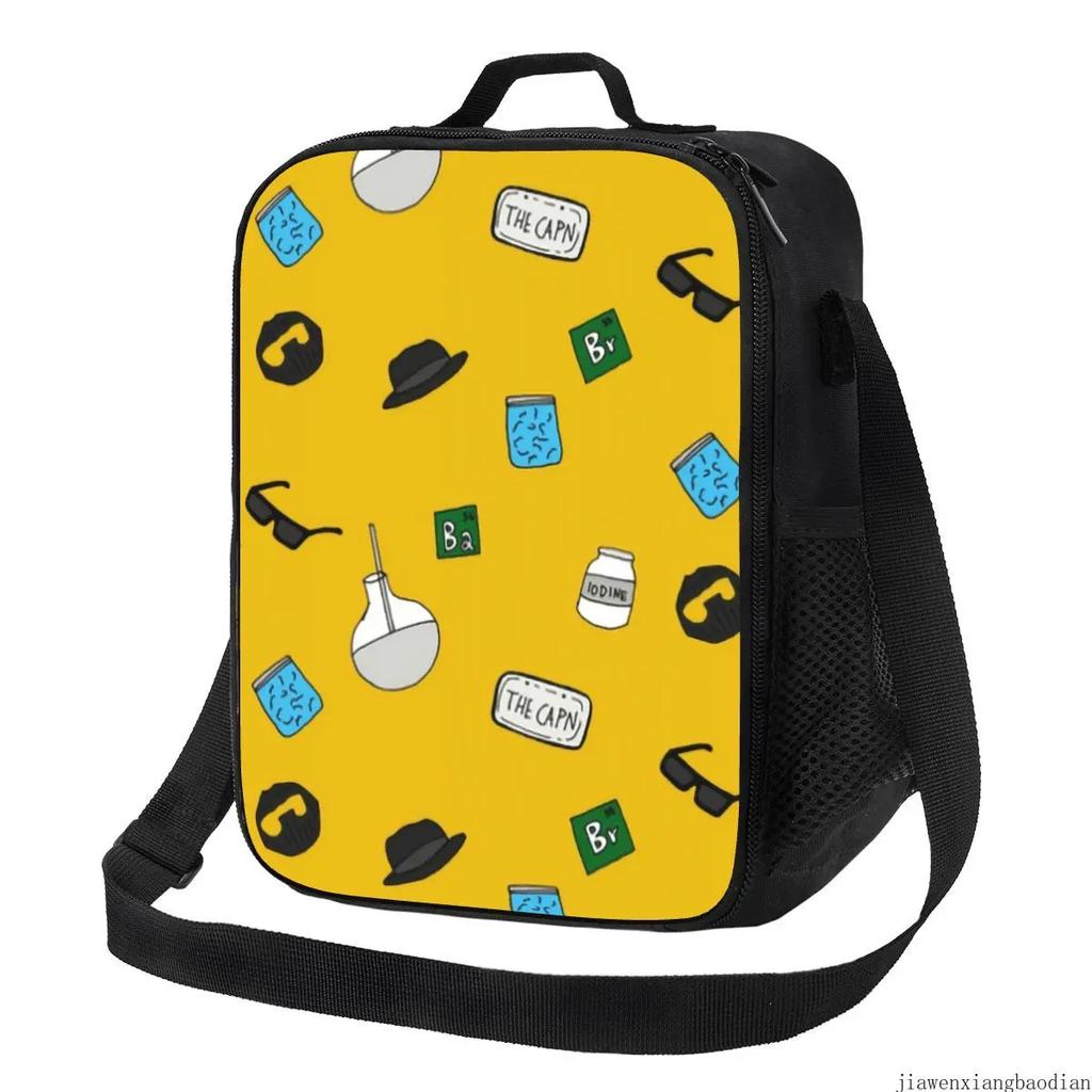 Breaking Bad Thermal Insulated Lunch Bag Women Heisenberg Tv Show Portable Lunch Tote for Outdoor Travel Bento Food Box