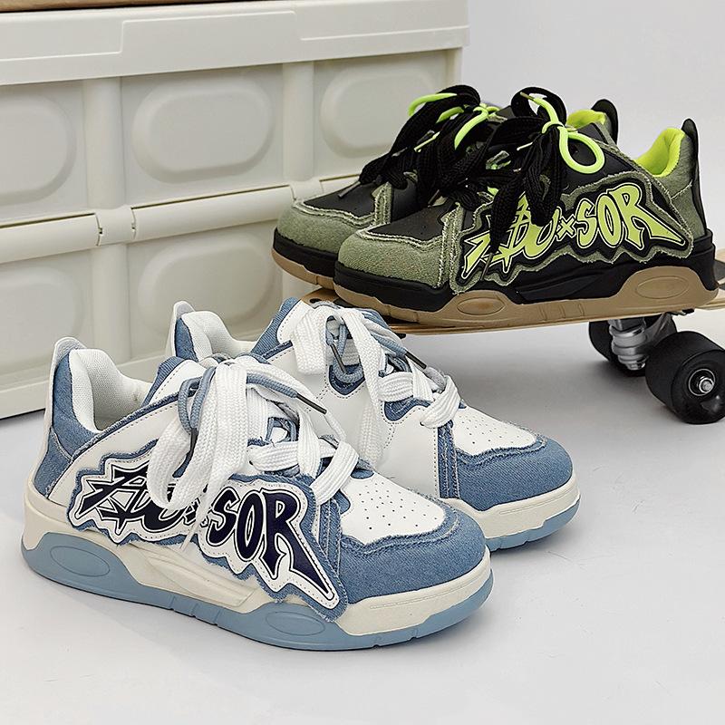 Мужская обувь Весна Новая Толстая подошва Повседневная Обувь для скейтборда Кроссовки Мужская обувь для мужчин