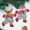 4 шт. Рождественские украшения плюшевый снеговик Санта лось медведь кукла фигурка зимние подвесные украшения для рождественской елки домашний декор