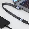 Угловой кабель USB C на USB C, 240 Вт, 90 градусов, Type C, зарядный шнур, кабель данных для смартфона, ноутбука