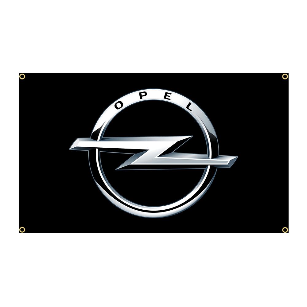 90x150см Флаг с металлическим логотипом Opels Motor Sport, полиэстер, печатный, Баннер-гобелен для украшения гаража или улицы