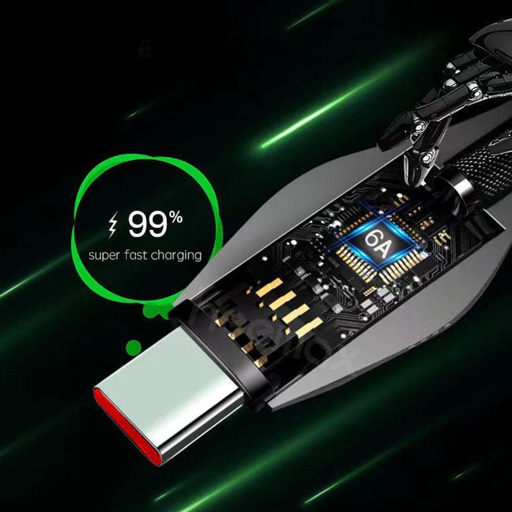 Плетеный USB-кабель Type A - Type C 7A USB C кабель для быстрой зарядки для Samsung/HUAWEI