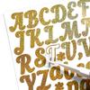 1 Inch Handwritten Letter Sticker Gold Sand Silver Sand Shiny Stout Waterproof Gift Greeting Card DIY Alphanumeric Sticker