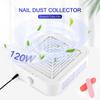 120 Вт Бесщеточный Турбо Пылесборник для Ногтей Сильное Всасывание Пылесос для Ногтей Регулируемая Скорость Экстрактор Пыли для Маникюра