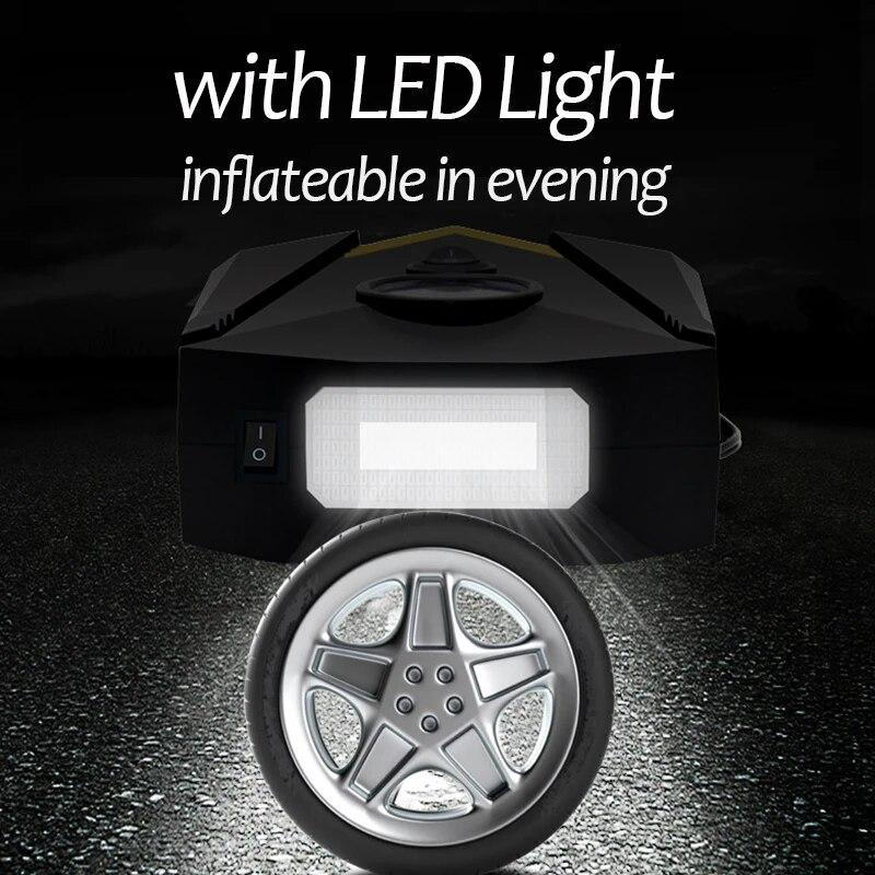 Цифровой насос для накачки шин, 12 Вольт, автомобильный портативный воздушный компрессор, насос 150 PSI, автомобильный воздушный компрессор для авто, мотоциклов, велосипедов