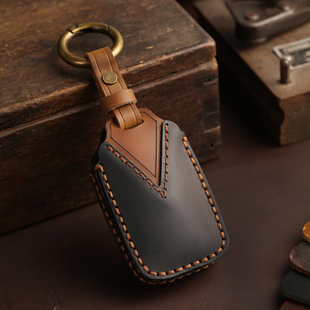 Кожаный чехол для автомобильного ключа-брелока для Land Rover Range Rover Sport Evoque Freelander Velar Discovery 4 Jaguar XE XJ XF Guitar