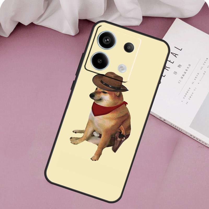 Funny Cheems Doge Case For Xiaomi Redmi Note 14 13 12 11 10 9 Pro 11S 12S Redmi 14C 10C 12C 13C 15C 15 Cover