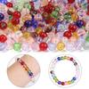 50pcs/lot 8mm Colored Transparent Glass Beads For Jewelry Making Loose Spaced Round Glass Bead DIY Jewelry Accessories Wholesale