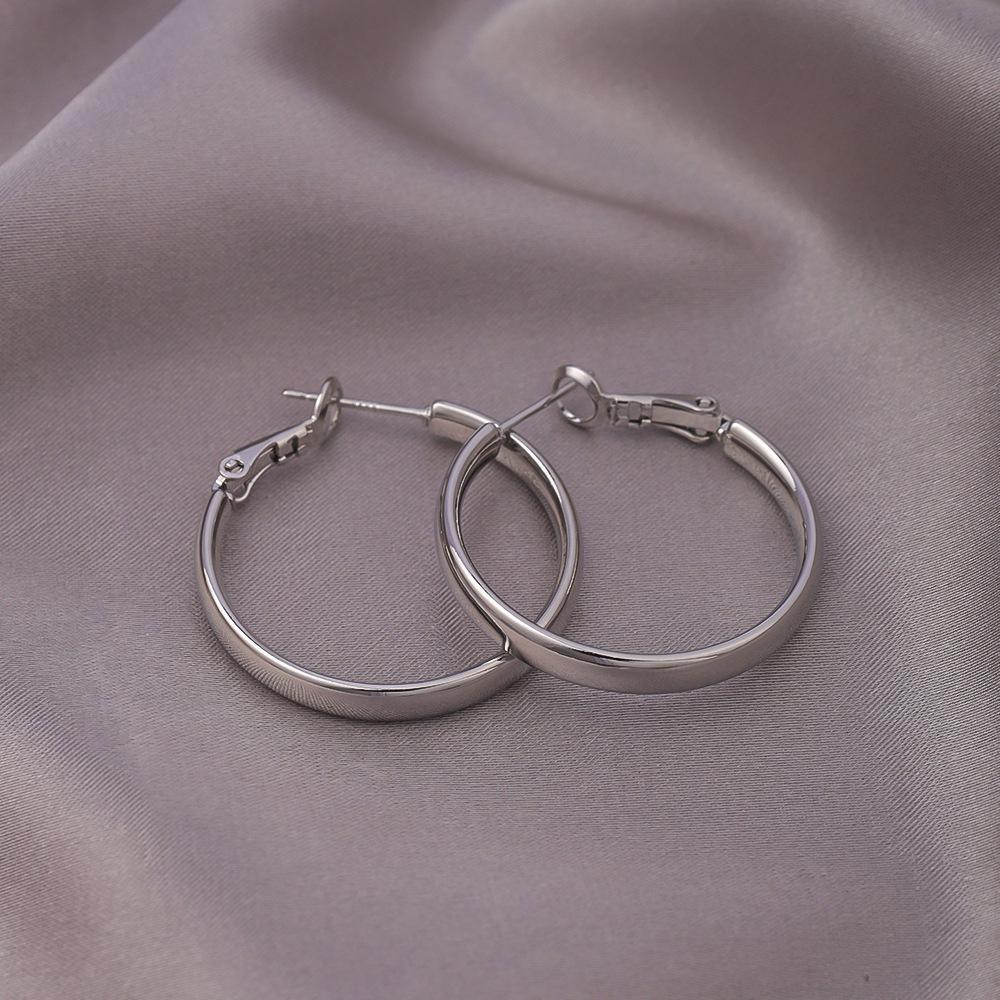 Элегантные серьги с иглами из серебра 925 пробы: Универсальные французские серьги-кольца из меди в нескольких стилях для изысканного образа