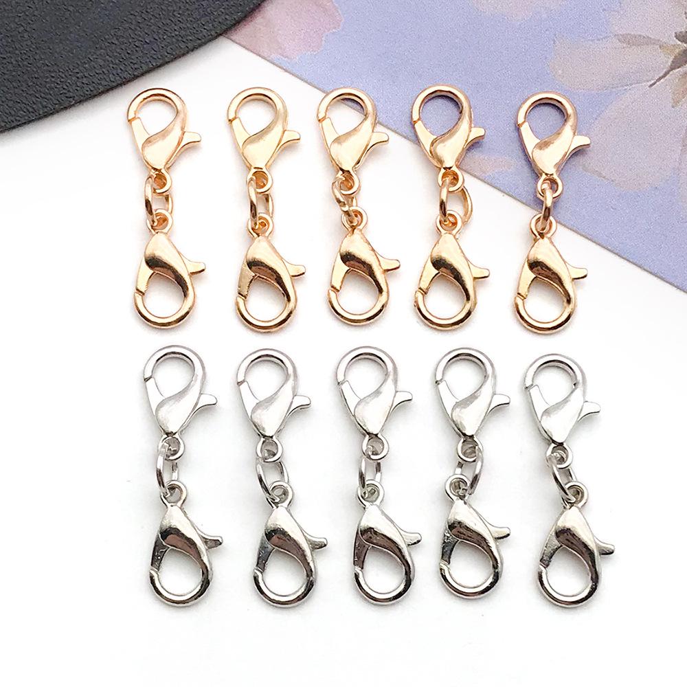 Двойной соединитель-застежка-лобстер из цинкового сплава для DIY проектов ожерелий и браслетов