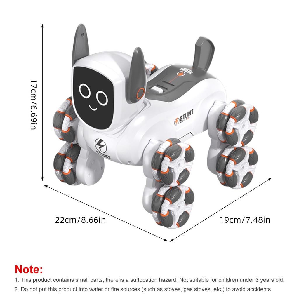 Робот с дистанционным управлением, интерактивный интеллектуальный робот-питомец для детей от 8 лет, трюковая игрушка с музыкой,