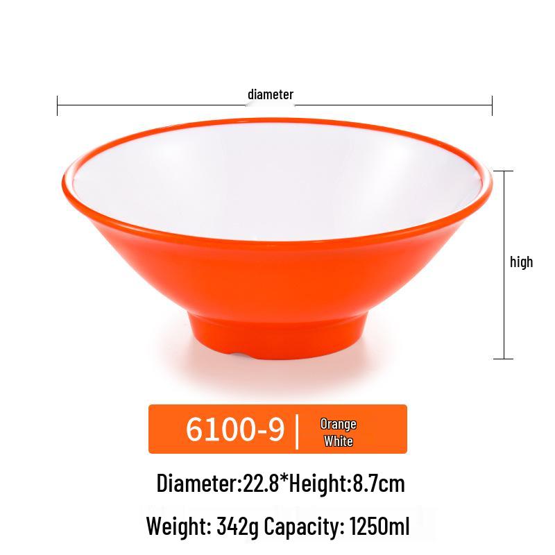 Большая миска для рамена из меламина для лапшичных - Коническая миска для Луосифэнь, Мала Тан, супа и рисовой лапши