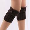 Women Leg Warmers Knitted Gaiters with Buttons Warm Boot Cuff Sock Girl Short Boot Cuffs for Autumn Winter Daily Outings Street Dating