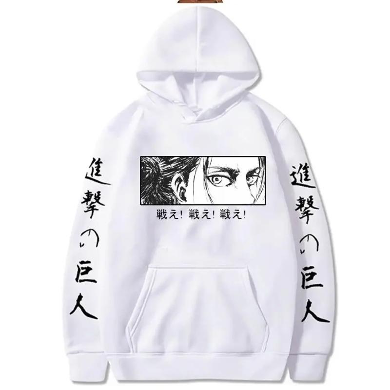 Autumn Men Streetwear Pullovers Attack On Titan Hoodies Sweatshirt Anime Eren Yeager Eyes Manga Sweatshirts Sport Hoodies