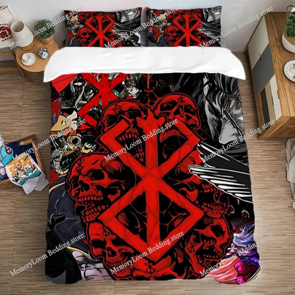 Quilt Cover Set Duvet Covers Bedding Set Double Size Art Berserker-GUTS Fashion Queen Bed Comforter Sets Pillowcase Linen Home