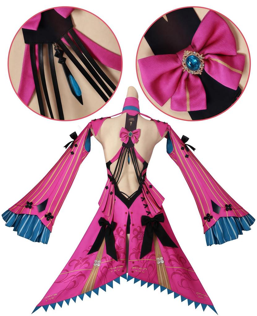 [NOKIJP] Narushi Косплей Карлотта Косплей Костюм Каруротта Мейчоу Грозовые волны Мейчоу Популярный игровой костюм Стрельба Косплей (Карлотта, XL)