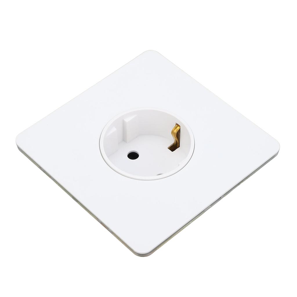 Настенная розетка Панель из нержавеющей стали Основание ПК Белый Современный настенный штекер для дома отеля 16А