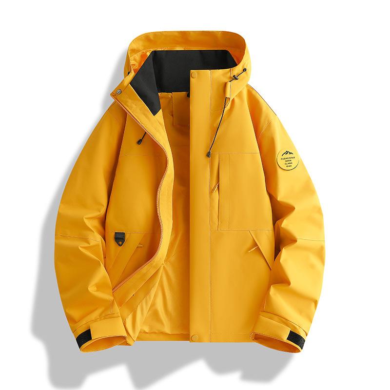 The latest physical spring and autumn single clothes jacket men's and women's windproof and waterproof outdoor mountaineering suit hooded jacket
