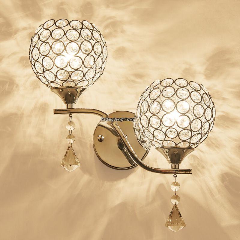 Современный минималистичный светодиодный хрустальный настенный светильник - Энергосберегающее теплое освещение для спальни и гостиной