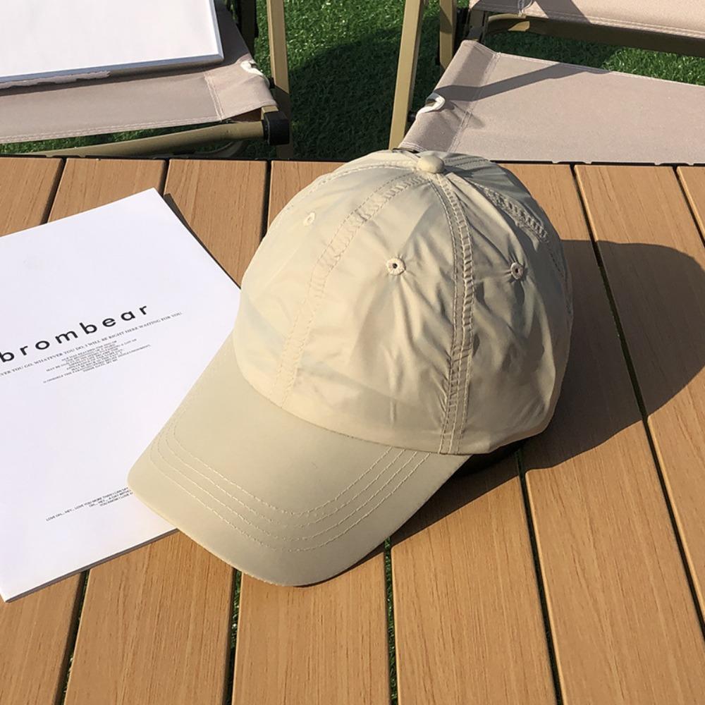 Solid Color Quick-Drying Baseball Cap Korean Style Peaked Cap Casual Solid Color Sun Hat Outdoor