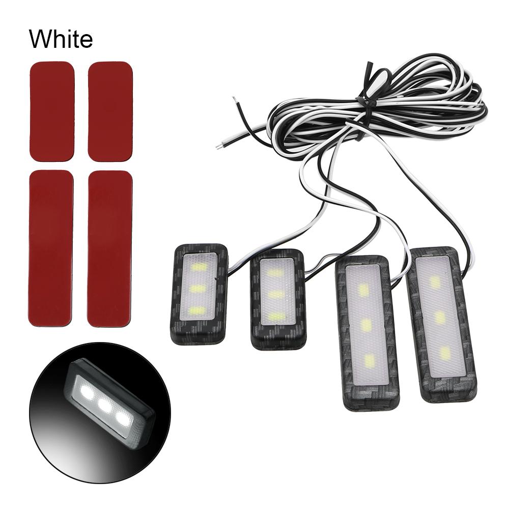 4Pcs Armrest Interior Door Handle Lighting Car Styling LED Car Inner Bowl Light Universal Auto Atmosphere Lamp Decorative Lights