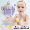 Kids Bath Toys Ice Cream Bubble Foam Maker Realistic Foam Dessert Machine with Suction Cup Interactive Water Play for Toddlers Children