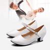 Модные туфли для латиноамериканских танцев для женщин, туфли-лодочки с закрытым носком для сальсы на низком каблуке, сандалии, обувь для бальных танцев для женщин, zapatos mujer