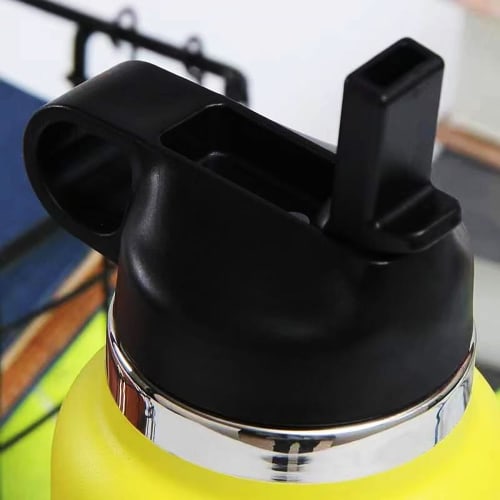 Choose from a wide range of colors! Includes two straws and one cleaning brush. Replacement straw lid for wide-mouth straws. Fits most sports water bo
