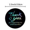 500 шт./рулон, уплотнительная наклейка «Спасибо», самоклеящаяся круглая этикетка, красочные наклейки 3,8 см