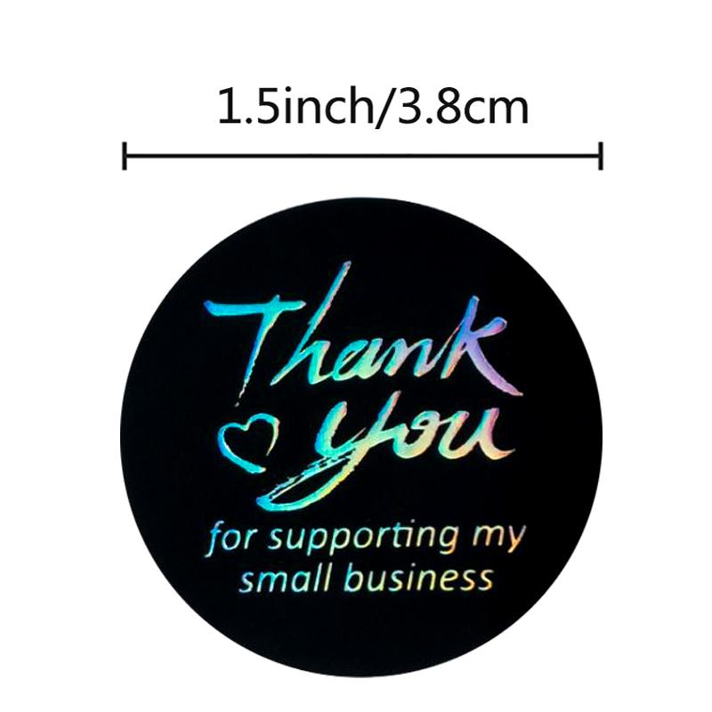 500 шт./рулон, уплотнительная наклейка «Спасибо», самоклеящаяся круглая этикетка, красочные наклейки 3,8 см