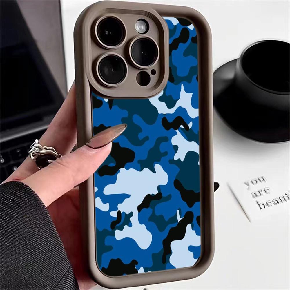 LZ6 камуфляжный силиконовый чехол для iPhone 11 13 14 15 16 Pro Max 7 8 16 Plus 12 mini XS Max XR противоударный чехол на заднюю панель
